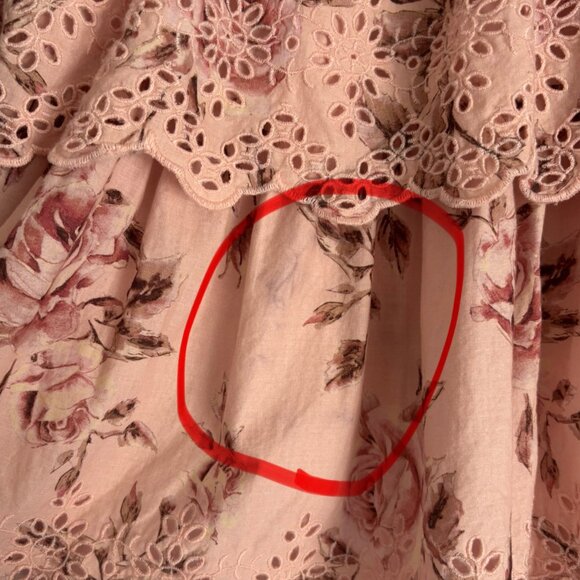 Gap x LoveShackFancy Floral Pink Tiered Ruffle Skirt Sz. S - Picture 7 of 8